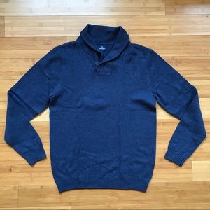 Men’s Old Navy Shawl Collar Sweater Blue NWOT